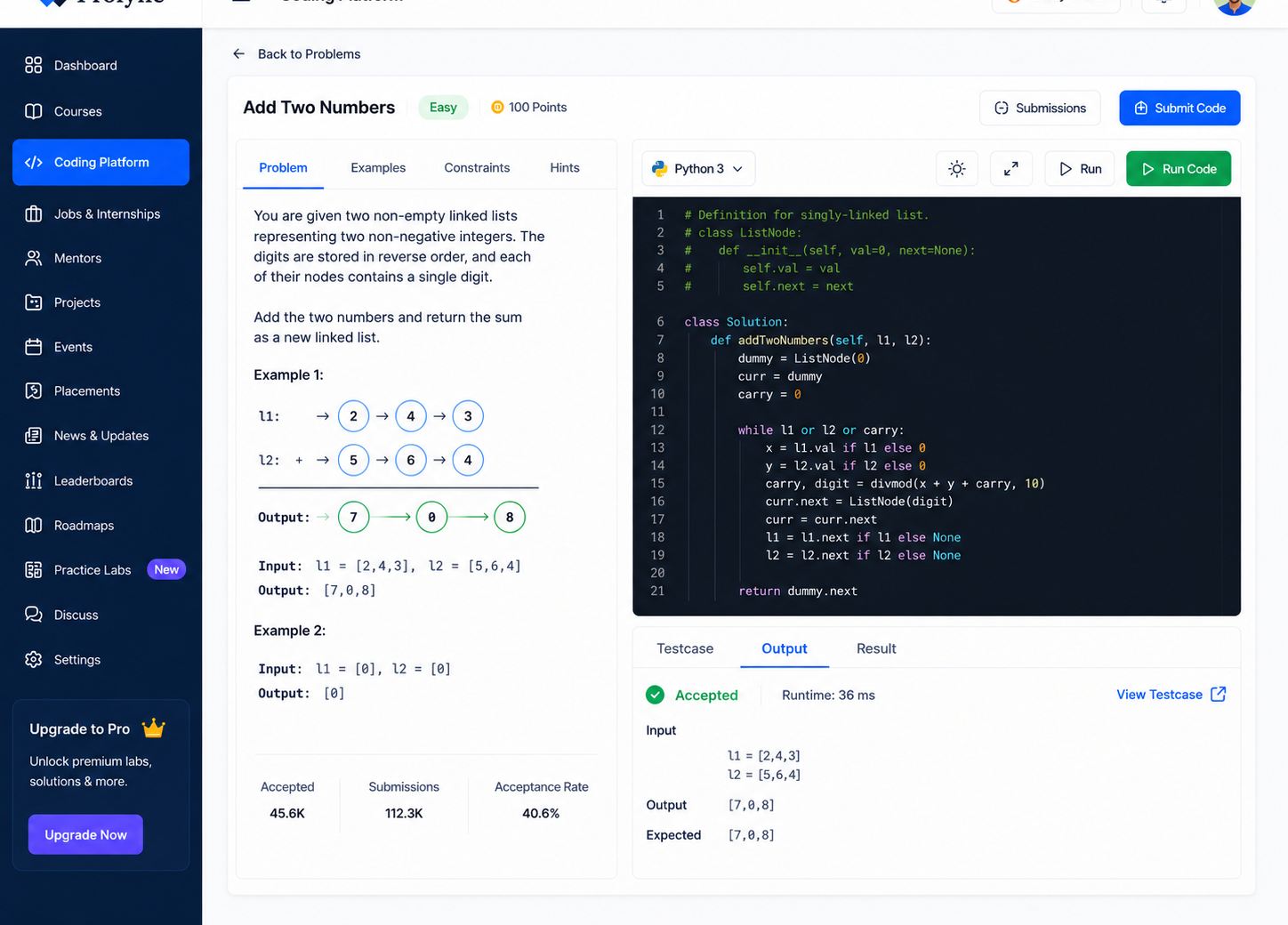 Prolync Workspace | AI-Powered Student Learning & Placement Platform